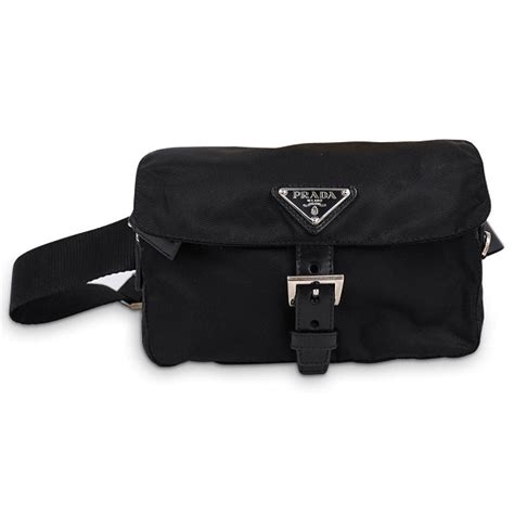 prada belt bag black nylon tessuto waist bag 2vl005|prada nylon belt bag for sale .